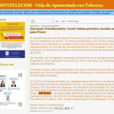 Educação Previdenciária: Conef realiza primeira reunião em 2018 presidido pela Previc – Astelgo