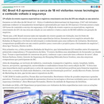 ISC Brasil 4.0 apresentou a cerca de 18 mil visitantes novas tecnologias e conteúdo voltado à segurança – Jornal Cana