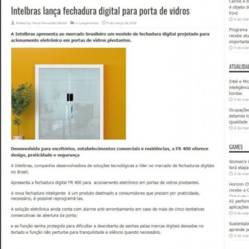 Intelbras lança fechadura digital para porta de vidros – Overbr