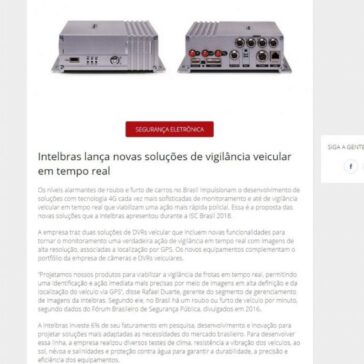 Intelbras lança novas soluções de vigilância veicular em tempo real – Revista Segurança Eletrônica
