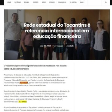 Rede estadual do Tocantins é referência internacional em educação financeira – Jornal Cidade
