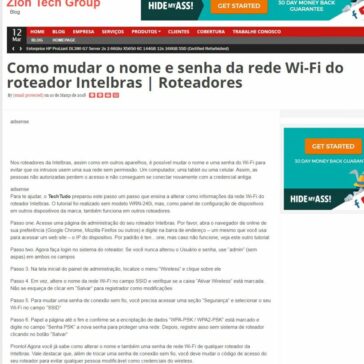 Como mudar o nome e senha da rede Wi-Fi do roteador Intelbras | Roteadores – Blog Zion Tech