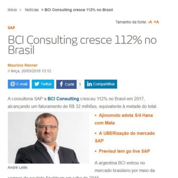 BCI Consulting cresce 112% no Brasil – Baguete