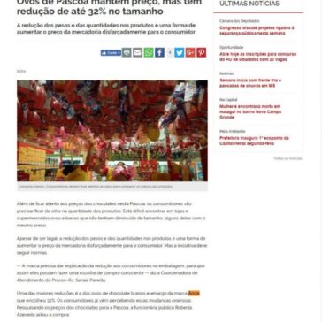 Ovos de Páscoa mantêm preço, mas têm redução de até 32% no tamanho – EnfoqueMS