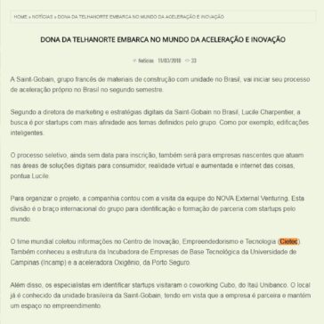Dona da Telhanorte embarca no mundo da aceleração e inovação – SBVC