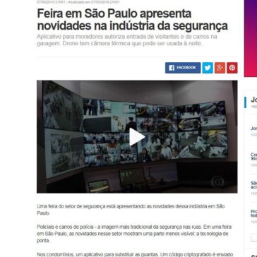 Feira apresenta novidades no setor de segurança – G1