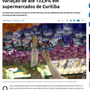 Preços de ovos e chocolates têm variação de até 133,4% em supermercados de Curitiba – Tribuna do Paraná