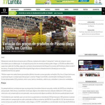 Variação dos preços de produtos de Páscoa chega a 133% em Curitiba-XV Curitiba