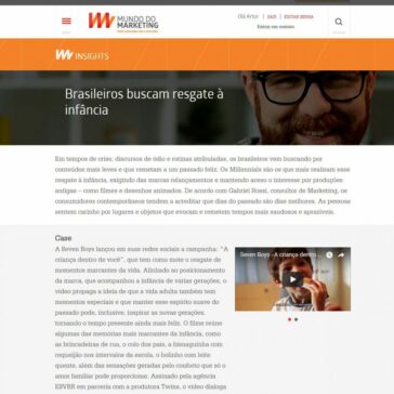 Brasileiros buscam resgate à infância – Mundo do Marketing