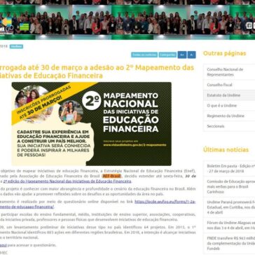 Prorrogada até 30 de março a adesão ao 2° Mapeamento das Iniciativas de Educação Financeira – Undime