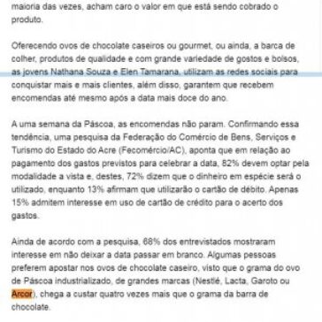 Talento, dedicação e criatividade de duas jovens acreanas tornam a Páscoa deste ano ainda mais doce – A Gazeta do Acre