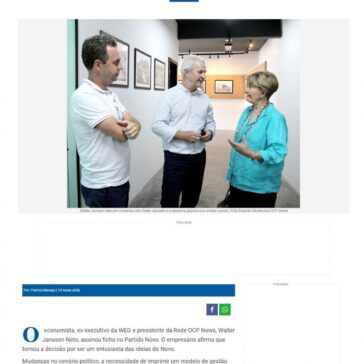 Walter Janssen Neto, presidente da Rede OCP, se filia ao Partido Novo – O Correio do Povo