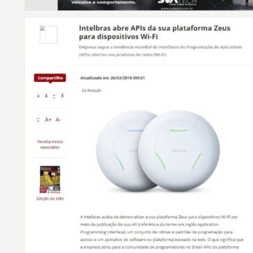 Intelbras abre APIs da sua plataforma Zeus para dispositivos Wi-Fi – Digital Security