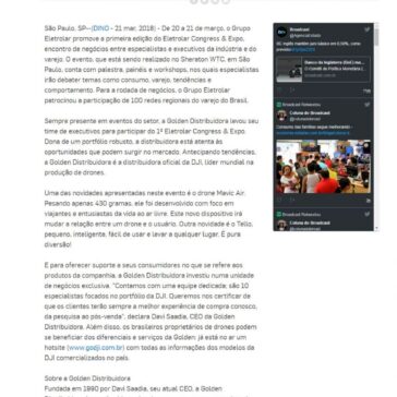 Golden Distribuidora participa do 1° Eletrolar Congress & Expo – Agência Estado
