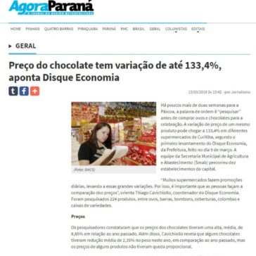 Preço do chocolate tem variação de até 133,4%, aponta Disque Economia – Agora Paraná