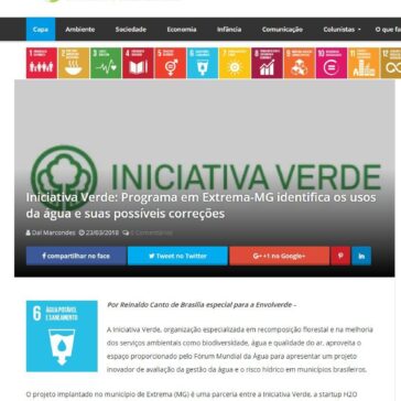 Iniciativa Verde: Programa em Extrema-MG identifica os usos da água e suas possíveis correções – Envolverde