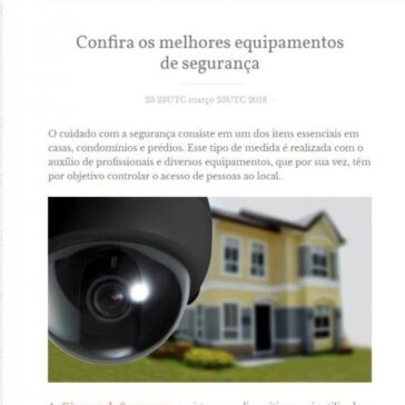 Confira os melhores equipamentos de segurança – Serviços em Geral
