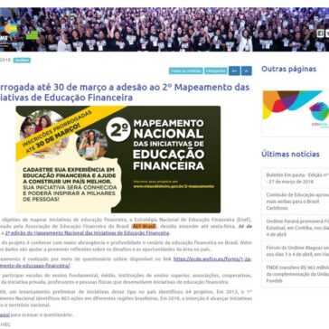 Prorrogada até 30 de março a adesão ao 2° Mapeamento das Iniciativas de Educação Financeira – Undime