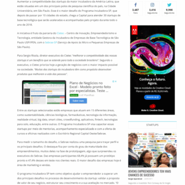 CIETEC É O MAIOR DESAFIO DE PROGRAMA DO SEBRAE PARA AUMENTAR COMPETITIVIDADE DE STARTUPS – Super Empreendedores