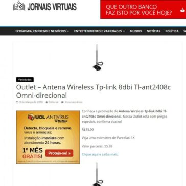 Outlet – Antena Wireless Tp-link 8dbi Tl-ant2408c Omni-direcional – Jornais Virtuais