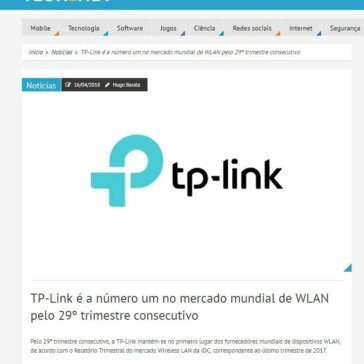TP-Link é a número um no mercado mundial de WLAN pelo 29° trimestre consecutivo – Techenet