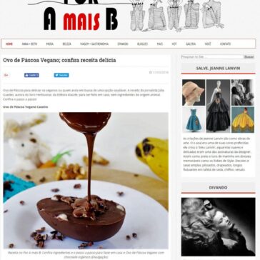 Ovo de Páscoa Vegano; confira receita delícia – Por A mais B