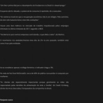 Setor de alimentação fora de casa tem crescimento baixo, diz entidade – VIP CEO