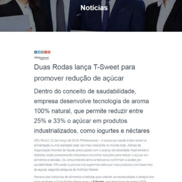 Duas Rodas lança T-Sweet para promover redução de açúcar – Tecnologia Humana