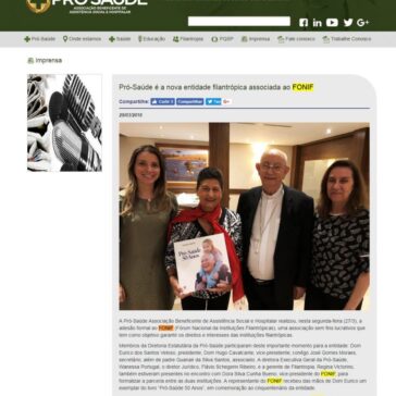 Pró-Saúde é a nova entidade filantrópica associada ao FONIF – Pró-Saúde