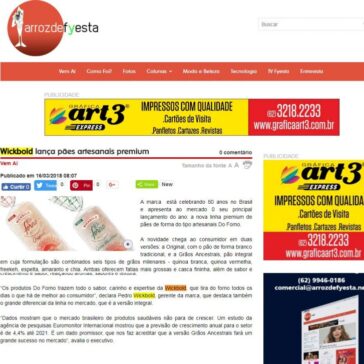 Wickbold lança pães artesanais premium – Arroz de Fyesta