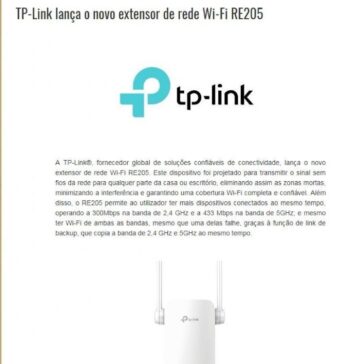 TP-Link lança o novo extensor de rede Wi-Fi RE205 – A Minha Casa Digital