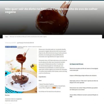Não quer sair da dieta na Páscoa? Confira receita de ovo de colher vegano – ES Hoje