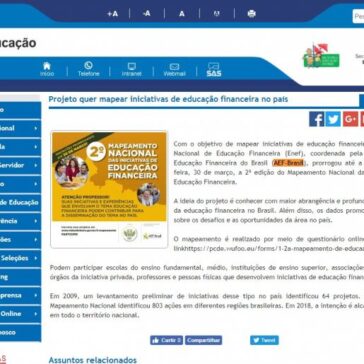 Projeto quer mapear iniciativas de educação financeira no país – Secretaria de Estado de Educação