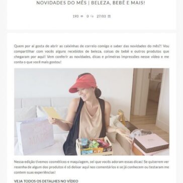 NOVIDADES DO MÊS | Beleza, Bebê e Mais! – Juliana Goes