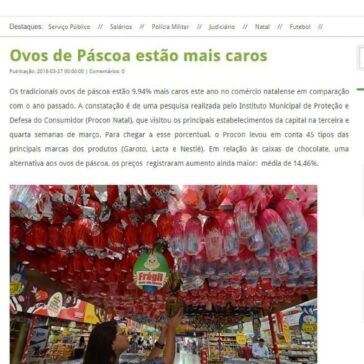 Ovos de Páscoa estão mais caros – Tribuna do Norte