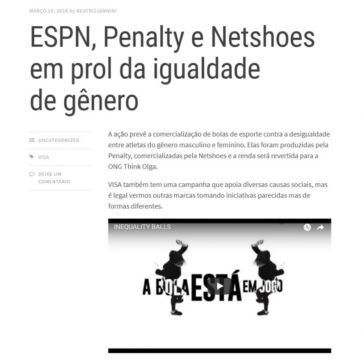 ESPN, Penalty e Netshoes em prol da igualdade de gênero – Social Trends