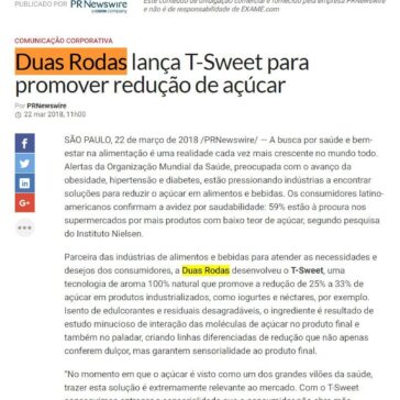 Duas Rodas lança T-Sweet para promover redução de açúcar – Exame.com