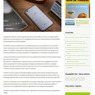 Neffos C7: o novo smartphone que chegou para maravilhar os consumidores – Shopping Spirit News (Portugal)