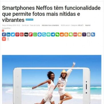Smartphones Neffos têm funcionalidade que permite fotos mais nítidas e vibrantes -SEGS