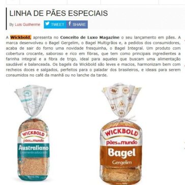 LINHA DE PÃES ESPECIAIS – Conceito de Luxo