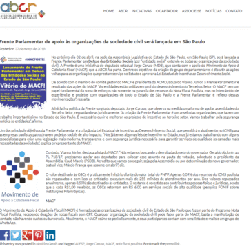 Frente Parlamentar de apoio às organizações da sociedade civil será lançada em São Paulo – Associação Brasileira de Captadores de Recursos
