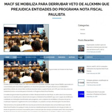 MACF SE MOBILIZA PARA DERRUBAR VETO DE ALCKMIN QUE PREJUDICA ENTIDADES DO PROGRAMA NOTA FISCAL PAULISTA – Impacto Metro