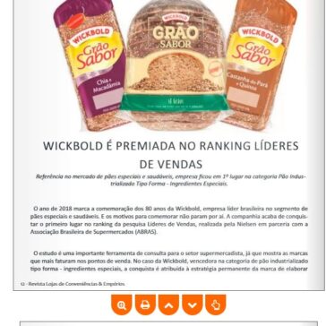 Wickbold é premiada no ranking líderes de venda – Revista LCE Lojas & Emporios