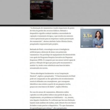 Sistema de detecção de vazamento de água utiliza aprendizagem de máquina – Canal Executivo