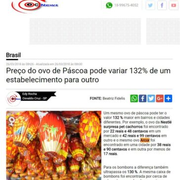Preço do ovo de Páscoa pode variar 132% de um estabelecimento para outro – OC News