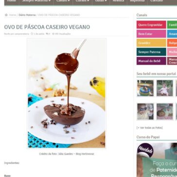 OVO DE PÁSCOA CASEIRO VEGANO – Projeto Sempre Materna