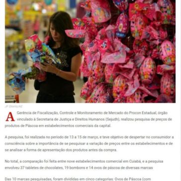 Ovos com brinquedos custaram até 130% mais que apenas bombom Circuito – Mato Grosso
