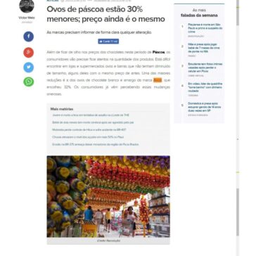 Ovos de páscoa estão 30% menores; preço ainda é o mesmo – Meio Norte Online