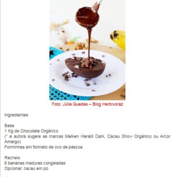 Páscoa Vegana: Receita de Ovo de Colher Vegano – Blog de Assis Ramalho