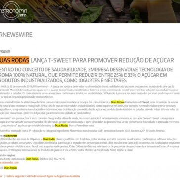 DUAS RODAS LANÇA T-SWEET PARA PROMOVER REDUÇÃO DE AÇÚCAR – Gastronomia ETC